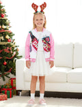 PATPAT Girls Varsity Baseball Jacket Pale Pink Bomber Coat Size 7-8 by Deal US