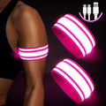 Led Armband For Running Walking At Night,Reflective Arm Bands For Runners,Rechar
