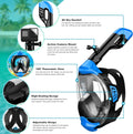 Full Face Snorkel Mask, Snorkeling Gear for Adults Kids with Latest Dry by Vanessa Jane