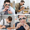 2-LED Head-Mounted Magnifier Glasses – 8x/15x/23x with Repair Light by DailySale