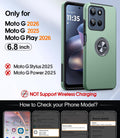 for Motorola Moto G 2025/2026 Case, Moto G Play 2026 Case with Screen Protector,
