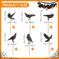 GUYI 24 PCS Halloween Crow Cupcake Toppers Horror Picks Cardstock Toothpick by Deal US