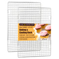BXKEE Cooling Racks 2 PCS 10x16in Heavy Duty 304 Stainless Steel Silver by Deal US