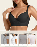QDN Supportive Push Up Strapless Bra Black Size 42C by Deal US