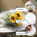 Nitelemn Transparent Cellophane Wrap 9x9in 200 Sheets White Polka Dot by Deal US