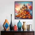 LKHMVCA Fall Pumpkin Castle Candle Diamond Painting Kit 13.8x13.8 Inch by Deal US