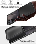 Matte Translucent Hard Back Case for Samsung Galaxy Z Flip 7 2025 with Soft TPU Bumper Black Frost by Merch Section