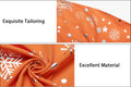 DiBanGu Mens Christmas Long Sleeve Button Down Shirt Orange Silver Size XX-Large by Deal US