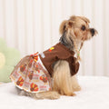Sebaoyu Thanksgiving Dog Dress Brown Small Size by Deal US