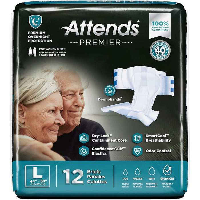 Attends Premier Adult Disposable SmartCool® Briefs L 44-58" 12x by Pasteur Pharmacy