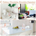 Aolamegs Friendship Bracelets Organizer with Lights Transparent Rustic Wood Base by Deal US