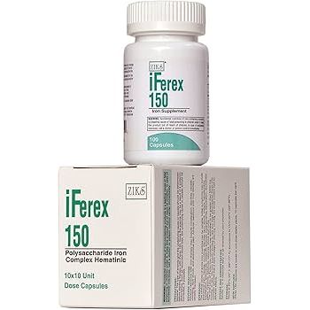 Iferex 150™ Iron Supplement - 150 mg Elemental Iron - 100 Capsules (10x10 Blister) by Pasteur Pharmacy