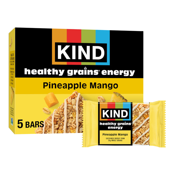 BestBy01/26 KIND Healthy Grains Energy Bars Pineapple Mango 7.1oz 5 Ct by Deal US