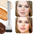 Mabor 3Pcs Make up Spatula Set, Makeup Mixing Palette Tray & Foundation Spatula & Brush, Make up Accessories Set for Women Girl Korean Makeup Facial Cosmetic Nail Art Tool