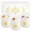 Suhctuptx Zodiac Lavender Scented Soy Candles Healing Crystals Fire Signs Small by Deal US