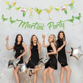 NOFEZA Martini Party Banner Green Mojito Martini Garland Art Deco by Deal US
