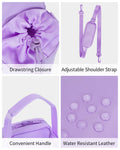 Wandering Nature Insulated Water Bottle Holder Strap 32oz Purple Leather by Deal US