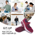 Git-up Women's Arch Support Walking Shoes Orthopedic Sneakers Red Size 9.5 by Deal US