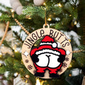 jjBOOM KissMyAss Funny Christmas Wooden Ornaments 2024 Xmas Tree Decor by Deal US
