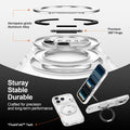 Magnetic Ring Stand Case for iPhone 17 Pro 6.6" Clear Military-Grade Shockproof by Merch Section