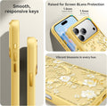 Slim Fit Floral Shockproof Case for iPhone 17 Pro 6.3" Yellow MagSafe Compatible by Merch Section