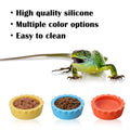 9Pcs Silicone Reptile Feeding Dish Set, Colorful Small Animal Bowls with 2 Silicone Spoon for Reptile Tanks, Practical Crested Gecko Tank Accessories for Small Pet