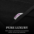 CASA COPENHAGEN Popcorn Textured Cotton Bath Towel Set Black 24x48 6pc by Deal US