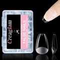 Creaglam Short Square Nail Tips 240Pcs Clear Acrylic 12 Sizes Soft Gel by Deal US