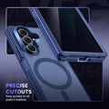 Magnetic Case for Samsung Galaxy Z Fold 7 with Built-in Screen Protector Blue by Merch Section