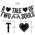 LOVELY BITON A Tale of Two Souls Halloween Wedding Banner Black Paper by Deal US