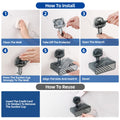 PUOPOSTY 2-Tier Soap Dish with Strong Suction Cup Black 1PCS Shower Holder by Deal US