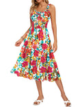 Kate Kasin Womens Floral Wedding Guest Dress Sleeveless Blue Leaves Size M by Deal US