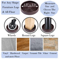 Fursafe&Q Rubber Caster Cups Non Slip Furniture Pads 3" Round 4 Pack Brown by Deal US