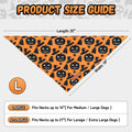 Awumbuk Halloween Dog Bandanas 2 Pack Reversible Pumpkin Spider Web Black by Deal US