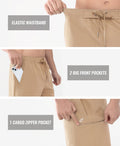 Cosmolle Hiking Cargo Shorts Quick Dry Stretch Lightweight Brown Size M by Deal US