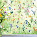 Aryroi Spring Flower Window Sticker Floral Decals Green 12.2x1.3 inch by Deal US