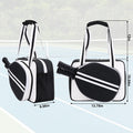 SPOENGRU PU Leather Pickleball Paddle Bag Small Black Fashion Tote by Deal US