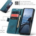 Classic Leather Wallet Flip Case for Samsung Galaxy Z Fold 7 5G with Kickstand Card Holder Teal by Merch Section