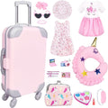 17Pcs 18 Inch Girl Doll Clothes and Accessories Doll Accessories Case Luggage by Vanessa Jane