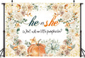 CUMIA Autumn Pumpkin Gender Reveal Backdrop 7x5FT Orange Fall Photo Prop by Deal US