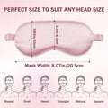 Amrules Sleep Mask Set of 2, Adjustable Silk Eye Mask for Sleeping, Soft Sleeping Eye Shade Cover for Women, Good for Blocking Light, Reducing Puffiness, Enhancing Sleep Quality (Blush Pink & Black)