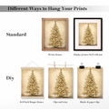 JXREQ Vintage Christmas Wall Art Prints 8x10 Snowman Tree Set of 4 Unframed by Deal US