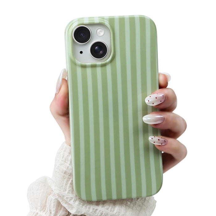 with iPhone 15 Case,Cute Aesthetic Striped Pattern Cover for Women Gi