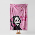 LOSIVISHE Halloween Flannel Throw Blanket Pink Ghost Pattern 50x70 in by Deal US