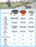 Aonkey Collapsible Dog Bowls with Bottle Carrier, 2 Pack Travel Dog Water Bowl Upgraded Carabiner, One-piece Molded Rim No Fall Off or Crack, Foldable Silicone Portable for Pets Walking Hiking 15oz
