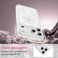 Magnetic Polka Dot Case for iPhone 17 Pro 6.3" White Clear Slim Shockproof Cover by Merch Section