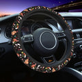 MINIOZE Mushroom Vintage Steering Wheel Cover 15 Inch Neoprene Black 1pc by Deal US