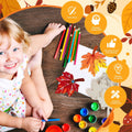 SRIZIAN 9 Pack Maple Leaf Wind Chimes Kit DIY Wood Crafts Kids Autumn Party by Deal US