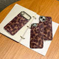 iPhone XR Case, Cute Aesthetic Chic Amber Brown Print Leopard, Slim Durable