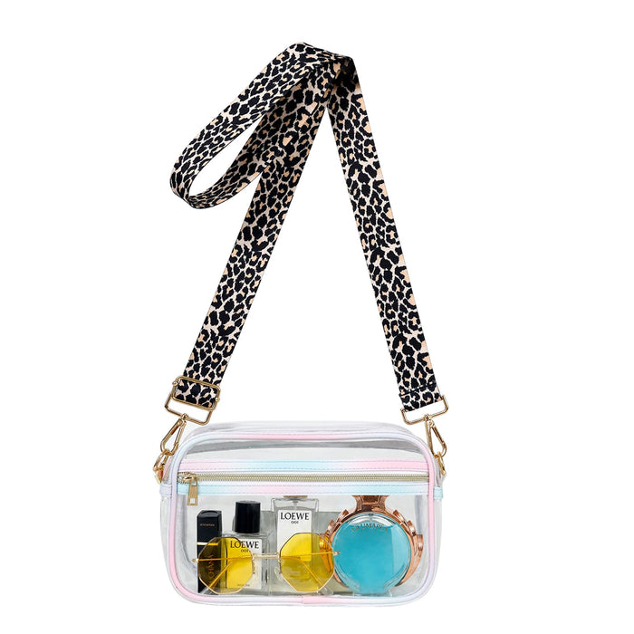 HANXIUCAO Clear Small Crossbody Bag for Women Fashionable TPU+PU by Deal US
